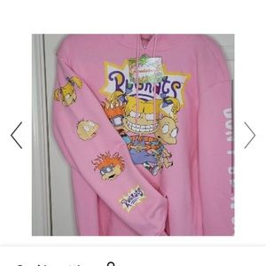 Nickelodeon Pink Unisex Rugrats Hoodie Size Médium